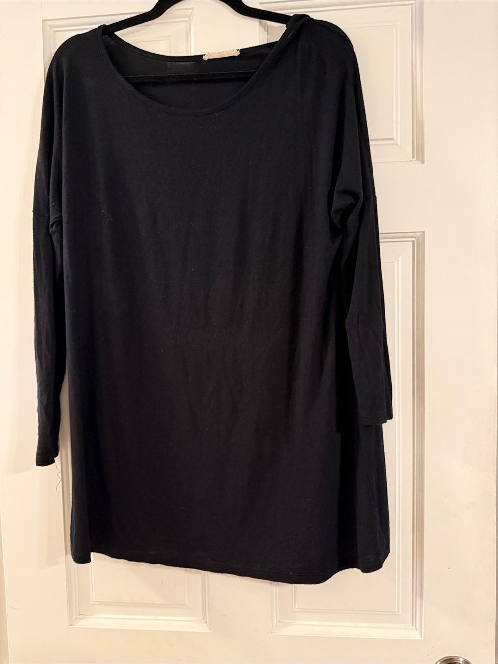 Reborn J Black Long Sleeve Tunic Top